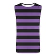 thumbnail image 4 of FRSASU Striped Tank Top Sleeveless Shirt Purple Cotton Original T Shirt Purple, 4 of 5