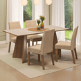 thumbnail image 1 of Juego de Comedor con Mesa y 4 Sillas April Madesa Marrón/Crema, 1 of 11