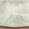 thumbnail image 3 of SAFAVIEH Micro-Loop Arda Floral Area Rug, Ivory/Blue, 6' x 6' Round, 3 of 8