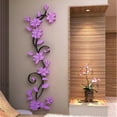thumbnail image 2 of Fdelink Wall Stickers Stickers Diy Crystal 3D Home Room Bedroom Background Tv Wall Living Acrylic Home Decor Wall Sticker (Purple), 2 of 8