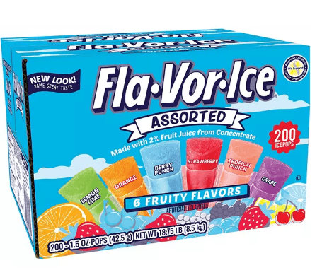 Fla-Vor-Ice Plus Giant Pops, 200 Count