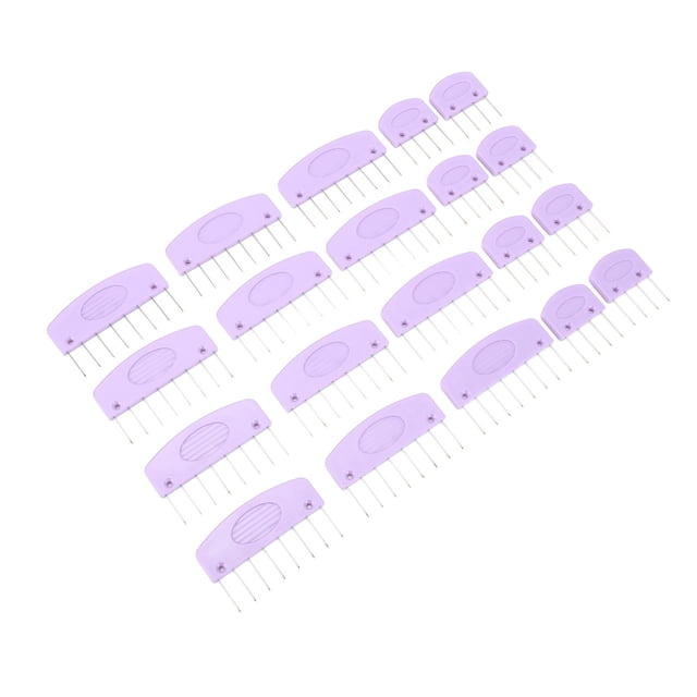 20 Knit Blocking Combs Kits with Stainless Steel Pins, Ergonomic Design for Knitting Crochet Projects with Even Distribution for Shawl Sweater Projects in Assorted Colors