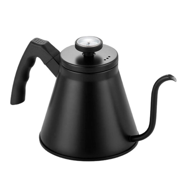 Hervidor de Cuello de Cisne Café de Gota de Mano Vertiendo sobre El Hervidor de Agua con Termómetro Sunnimix verter cuello de cisne sobre la tetera