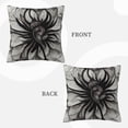 thumbnail image 2 of ZICANCN Flower Drawn Black Ink Creative Throw Pillow Covers, Bed Couch Sofa Knit Decorative Pillow Covers for Living Room Farmhouse, 22"x22", 2 of 8