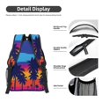 thumbnail image 4 of Yiaed Beach with Palm Trees Print School Backpack College Backpack Daypacks for Students High School Spacious and Durable Daypack for Work and Travel-One Size, 4 of 6