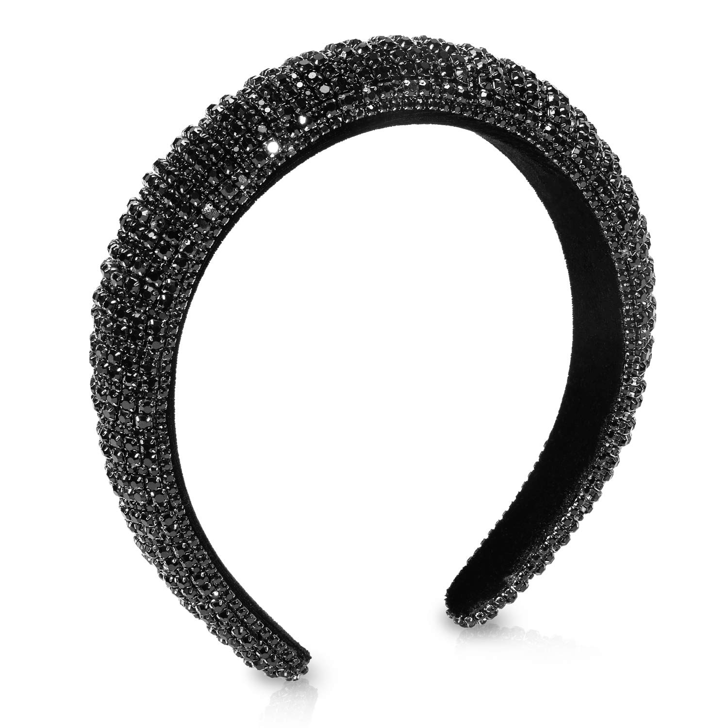 Rhinestone Crystal Diamond Headband for Women Fashionable Handmade Wide