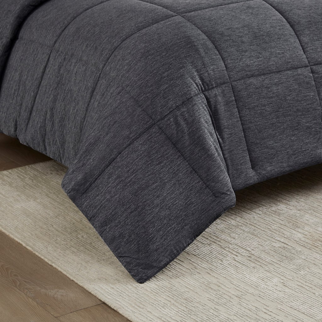 Gracie Mills Heathered Jersey Knit Down Alternative Comforter GRACE-15592 Oversized