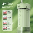 thumbnail image 4 of JTF Mini Cordless Water Flosser for Teeth with 5 Jet Tips and Travel Bag, 3+DIY Modes 230ML Telescopic Tank Portable Rechargeable Water Flosser Dental Oral Irrigator, Green, 4 of 11
