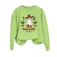 thumbnail image 5 of Uootdi Halloween Womens Sweatshirt Crew Neck Ghost Bat Print Sweatshirts Relaxed Fit Halloween Party Soft Womens Tops Gift, 5 of 6