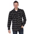 thumbnail image 2 of Gioberti Men 100% Cotton Western Flannel Plaid Shirt w/Snap-on Button, 2 of 5