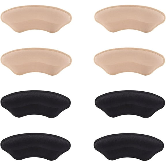 Heel Pads for Shoes That are Too Big, Heel Grips for Womens Men Shoes, Heel Cushions Inserts for Loose Shoes, Heel Protectors, Heel Slipping, Blisters (4 Pairs)