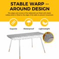 thumbnail image 4 of Grey Christmas Table Cloths for 8 Foot Rectangle Tables, Vintage Farmhouse Pine Tree Snowflakes Patio Waterproof Elastic Fitted Tablecloths, Washable Rectangular Table Cover for Camping, 4 of 8