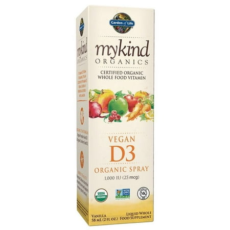 Garden Of Life Mykind Organics Vitamin D3 Spray 2 Fl Oz Vanilla