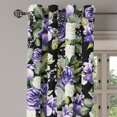 thumbnail image 3 of Ambesonne Floral Print Grommet Curtain, Romantic Vintage Bloom, 50"x72", Blue Violet Reseda Green, 3 of 5