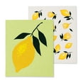 thumbnail image 2 of Linen Chest Set of 2 Lemon-themed Swedish Dishcloths, 2 of 2