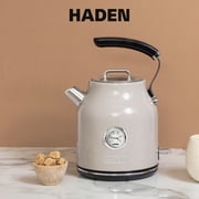 Haden Dorset 1.7 Liter Electric Water Kettle with Base, Putty & Chrome