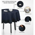 thumbnail image 5 of Vargottam Cotton Table Linens Ruffle Tablecloth, Round Table Cover Protector Solid Tablecloth, Farmhouse Tabletop Washable, Navy Blue-69 Inches Diameter, 5 of 9