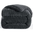 thumbnail image 3 of Aisbo Sherpa Winter Comforter, Reversible Flannel Blanket, 3D Jacquard Design, Warm & Cozy, King Size, 3 of 6