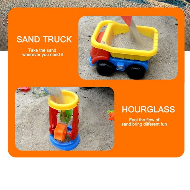 PVCS 11 pièces jouet de plage ensemble de sable sable jouer bac à sable  jouet été extérieur jouet cadeau pour les enfants 