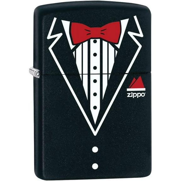 Zippo Lighter- Tuxedo Suits Black Matte Windproof Lighter #Z5053