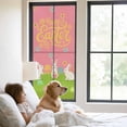 thumbnail image 3 of Happy Easter Window Privacy Film, Rabbits Eggs Spring Daisy Floral Grass Pink Static Cling UV Sun Blocking Tint Film Heat Control Windows Films for Bedroom Bathroom, Window Stickers 29.5"x78.7", 3 of 8