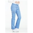 thumbnail image 4 of Dickies Essence Medical Scrubs Pant for Women Mid Rise Straight Leg Drawstring DK106T, XS Tall, Ciel Blue, 4 of 7