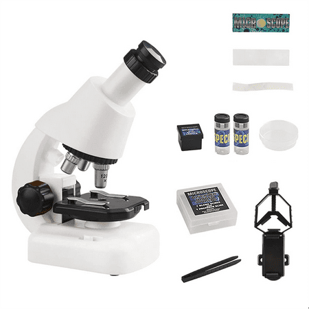 

Children s Microscope Set Toys HD 1200 Times DIY Biological Experiment Magnifying Glass for Children Beginners White