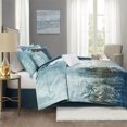 thumbnail image 3 of Madison Park 92" Couette en Microfibre de Polyester de Transition de 7 Pièces en Bleu Marine, 3 of 12