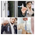 thumbnail image 6 of Uemuo Blue Ink Flowers Pattern Rectangular Metal Keychain - Durable, Stylish, and Personalized Key Ring for Men and Women,Engraved Keychain,Gift Slim Sturdy Keychain, 6 of 7