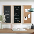 thumbnail image 6 of Martha Stewart Everette 18" x 24" Cork Board, Chalk Board, Letter Board Set with Included Push Pins, Magnets, Liquid Chalk, Letters, Light Natural Woodgrain Frame, 6 of 13