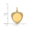thumbnail image 2 of 14K Yellow Gold Etched .013 Gauge Engravable Heart Disc Charm (21 X 15) Made In United States xm207/13, 2 of 3