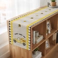 thumbnail image 6 of Table Runners 36 Inches Long Dress Scarves, Yellow Truck Farmhouse Kitchen/Dining Table Runner, Short Coffee Tablerunners, Spring Bees Honey Daisy Black Buffalo Plaid 13x36 Inch, 6 of 9