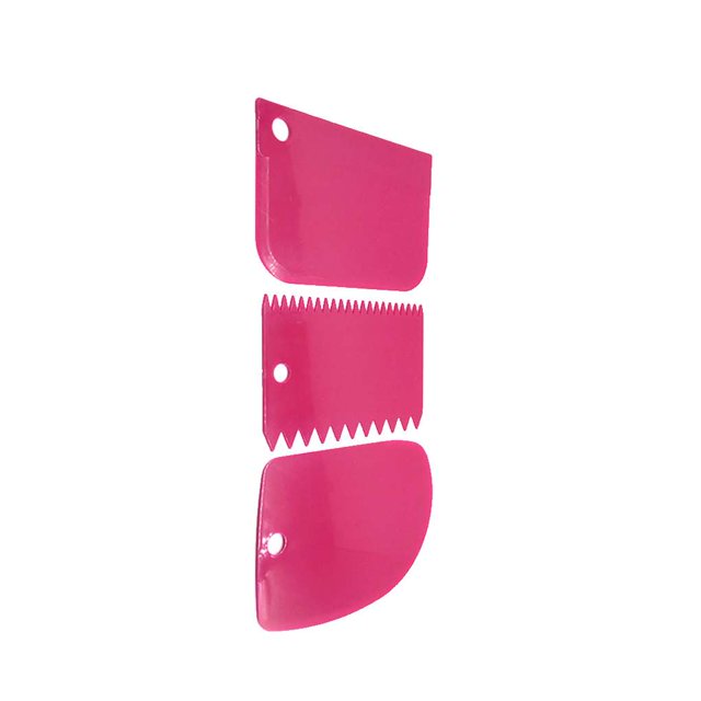 Cake decoration tools Cake smoother serrated Cake edge side scraper Plastic cream scraper Reusable cream edge scraper