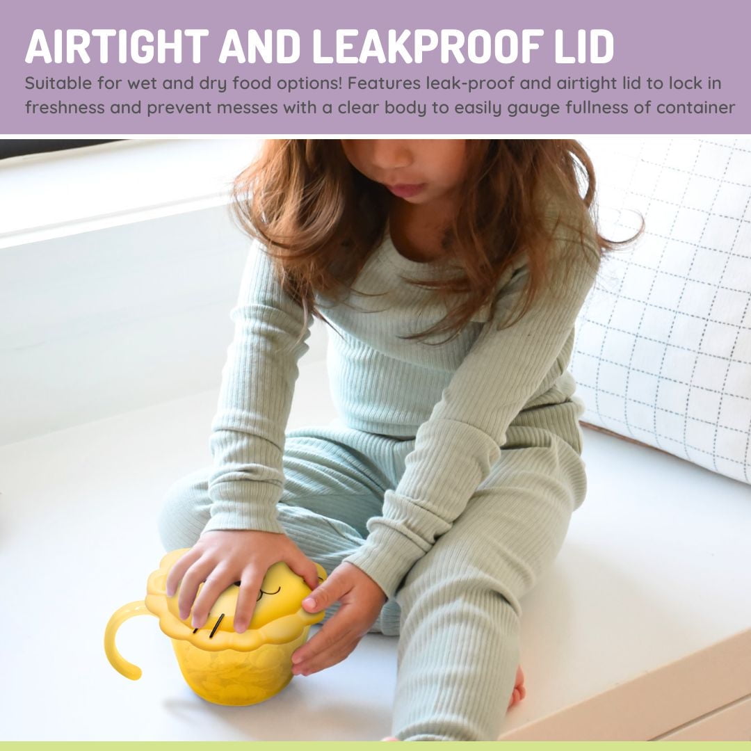 melii Animal Snack Containers with Finger Trap for Toddlers, Kids and Adults