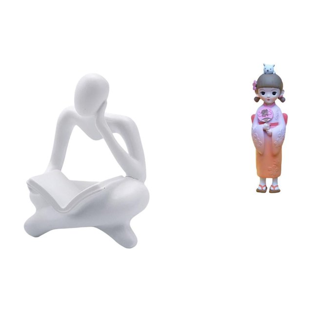 Figura de lector abstracto,Estatua de pensador abstracto,arte,manualidades,decoraciones,Figuras humanas decorativas para oficina,objetos coleccionables,Muñeca geisha japonesa,Adorno