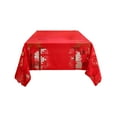 thumbnail image 2 of ¡Corre y Ahorra!, Mantel de regalo de Navidad, mantel de cuadrados con tema navideño, mantel de encaje rojo, camino de mesa, mantel de decoración navideña, 1 pieza Akmoler, 2 of 8