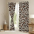 thumbnail image 3 of Manfei Animal Leopard Print Black Out Curtains for Female Men,Black Brown Curtains Pack of 2 (42x63 Each),Cheetah Print Bedroom Curtains,Breathable Home Decor, 3 of 6