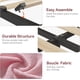 thumbnail image 3 of Chic rosa tamaño individual marco de cama: almacenamiento cabecero, 2 cajones, bouclé upholstery, no box spring, 3 of 7