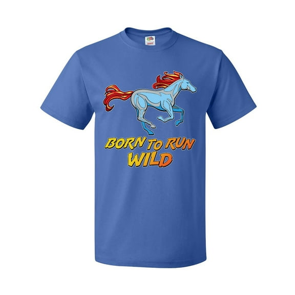 Inktastic Born to Run Wild- galloping horse T-Shirt