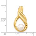 thumbnail image 3 of 14K 6-7mm Button White Freshwater Cultured Pearl Pendant Chain Slide XF739, 3 of 3