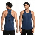 thumbnail image 5 of TELALEO Men's 5 Pack Dry Fit Y-Back Muscle Tank Tops, Mesh Athletic Sleeveless Workout Gym Shirts for Fitness Bodybuilding Running Training,, Size 2XL, 5 of 6