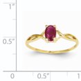 thumbnail image 2 of 14K Yellow Gold Ruby Birthstone Ring, 2 of 2