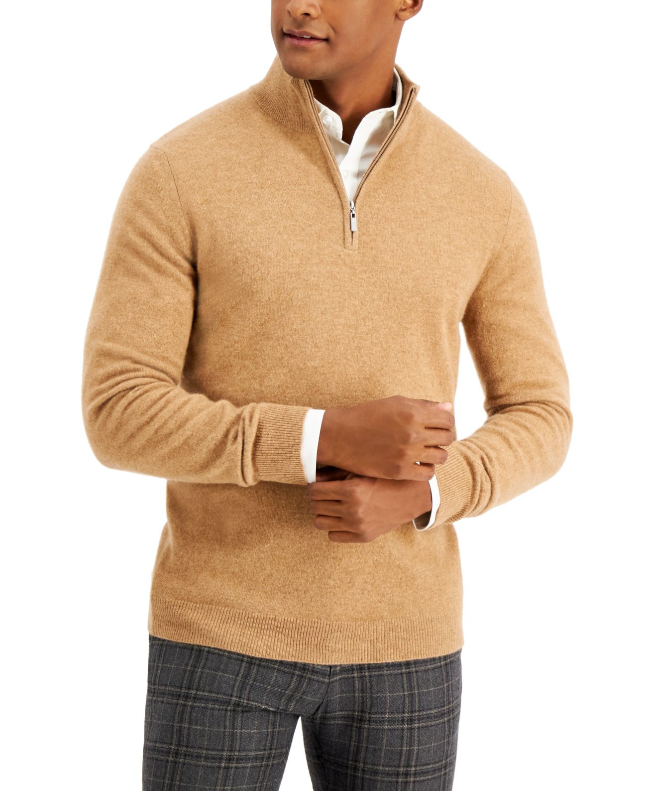 Men's quarter zip cashmere sweater Clearance