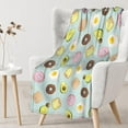 thumbnail image 2 of Cute Avocado Blanket - Ultra Soft Cartoon Avocado Throw Blanket for All Season - Avocado Decor for Daycare/Infant/Stroller - Avocado Gift Ideas for Toddlers Boys Girls,30"x40"-Toddlers/Crib Size, 2 of 6