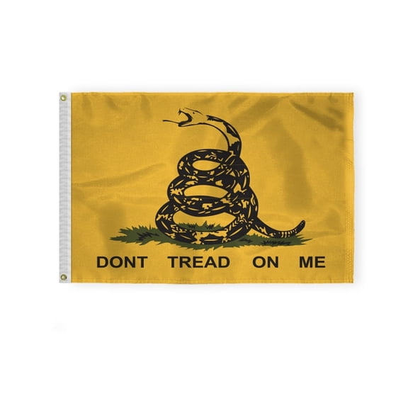 3X5 Ft Gadsden Don't Tread On Me Colonial American Revolution History Flags - Printed 200D Nylon with Brass Grommets -Coiled Rattlesnake Flag
