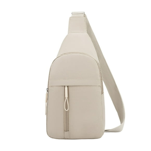 Mochila de pecho, bolso deportivo cruzado con múltiples compartimentos con cremallera, correa ajustable para actividades al aire libre, almacenamiento manos libres para artículos esenciales, tela res