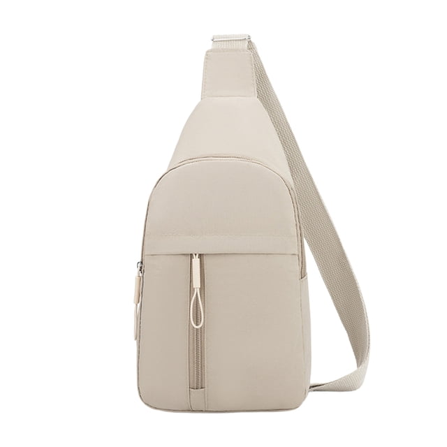 Mochila de pecho, bolso deportivo cruzado con múltiples compartimentos con cremallera, correa ajustable para actividades al aire libre, almacenamiento manos libres para artículos esenciales, tela res