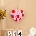 thumbnail image 6 of EUDIDV Romantic Presents Valentine's Day Love Wall Hanging Decoration Supplies Red Simulated Rose Hanging Decoration Scene Arrangement Flower Wreath Valentine's Decor, 6 of 7