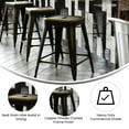 thumbnail image 6 of Emma + Oliver Commercial Grade 24"H Backless Distressed Copper Metal Indoor-Outdoor Stool, 6 of 14