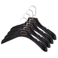 thumbnail image 1 of Perchas de ropa únicas de Bargains, 4 piezas, gancho plano ahorrador de espacio, percha de prendas negra, 1 of 5